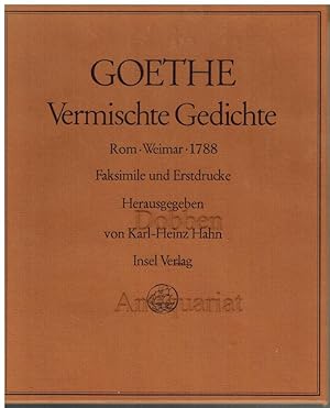 Bild des Verkufers fr Vermischte Gedichte. Faksimiles und Erstdrucke in zwei Bnden. zum Verkauf von Dobben-Antiquariat Dr. Volker Wendt