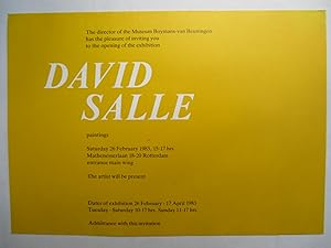 Seller image for David Salle Paintings Museum Boymans van Beuningen 1983 Exhibition invite postcard for sale by ANARTIST