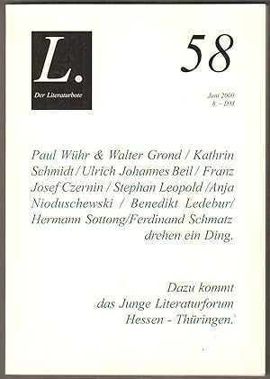 Seller image for Der Literaturbote. Nr. 58, Juni 2000. for sale by Antiquariat Neue Kritik
