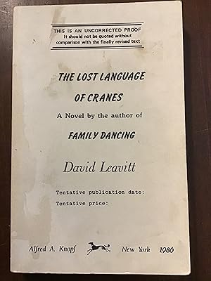 Image du vendeur pour Lost Language of Cranes mis en vente par Shadetree Rare Books