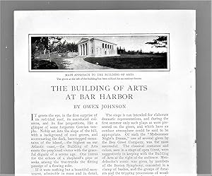 Bild des Verkufers fr The Building Of Arts At Bar Harbor zum Verkauf von Legacy Books II