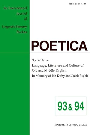 Seller image for POETICA: An International Journal of Linguistic-Literary Studies. Vols. 93 & 94. for sale by Yushodo Co., Ltd.
