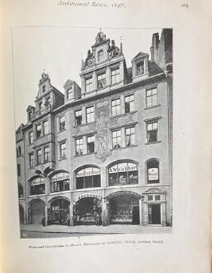 Bild des Verkufers fr Academy Architecture and Annual Architectural Review 1896. Mit zahlreichen Abbildungen. zum Verkauf von Treptower Buecherkabinett Inh. Schultz Volha