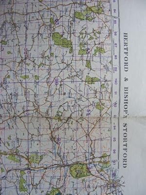 Hertford & Bishop's Stortford. Sheet 96, Popular Edition One-Inch Map War Office Revision 1931