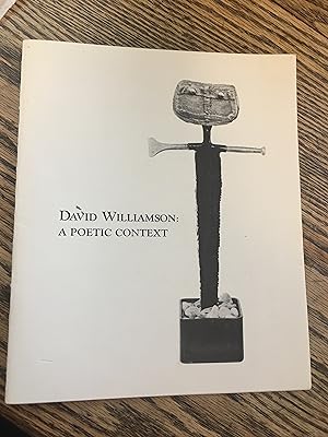 Seller image for David Williamson: A Poetic Context. for sale by Bristlecone Books  RMABA