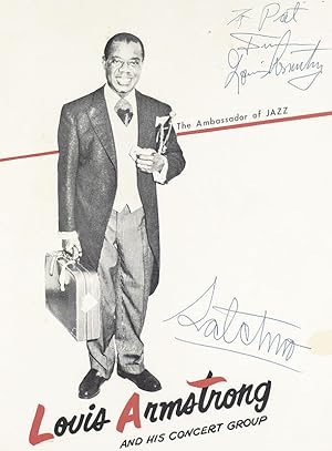 Louis Armstrong Autograph Signed Poster.