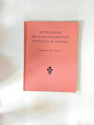 Bild des Verkufers fr Mitteilungen des Kunsthistorischen Institutes in Florenz. 9. (Neunter) Band, Heft 1, August 1959. zum Verkauf von avelibro OHG