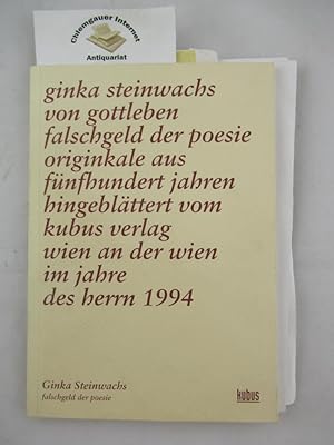 Bild des Verkufers fr Falschgeld der Poesie. Kubus ; Nr. 4 zum Verkauf von Chiemgauer Internet Antiquariat GbR