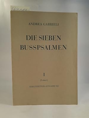 Bild des Verkufers fr Die sieben Busspalmen I (Psalm 6) Brenreiter-Ausgabe 921 zum Verkauf von ANTIQUARIAT Franke BRUDDENBOOKS