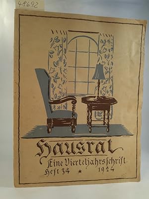 Seller image for Hausrat - Eine Vierteljahrsschrift. Heft 3/4 der neuen Folge 1. Jahrgang 1924 for sale by ANTIQUARIAT Franke BRUDDENBOOKS