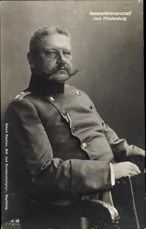 Ansichtskarte / Postkarte Generalfeldmarschall von Hindenburg, Portrait