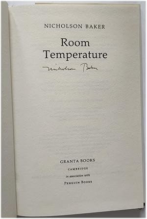Image du vendeur pour Room Temperature mis en vente par PsychoBabel & Skoob Books
