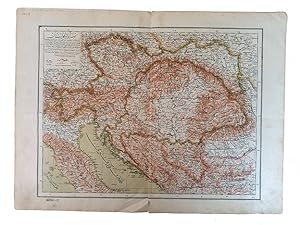 [OTTOMAN MAP of AUSTRIA-HUNGARY] Avusturya-Macaristan: Sâye-i Türkiye Hazret Gazi Sultan Abdülham...