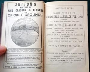 Immagine del venditore per John Wisden's Cricketers' Almanack 1896 venduto da Colophon Books (UK)