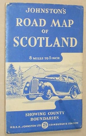 Touring and Motoring Map of Scotland showing the main roads, railways & steamer routes. 1:506800 ...