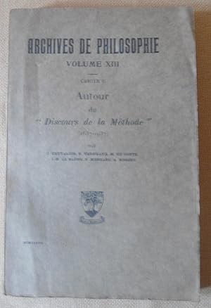 Imagen del vendedor de Autour du Discours de la Mthode (1637 - 1937 ) , Archives de Philosophie Volume XIII , Cahier II a la venta por Benot HENRY