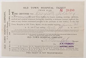 Old Town Hospital Ticket