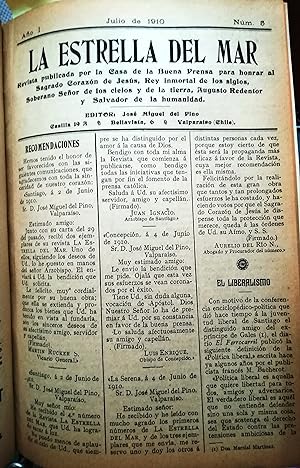 La Estrella del Mar. Año I.- N°8 - Abril de 1910. Editor : José Miguel del Pino