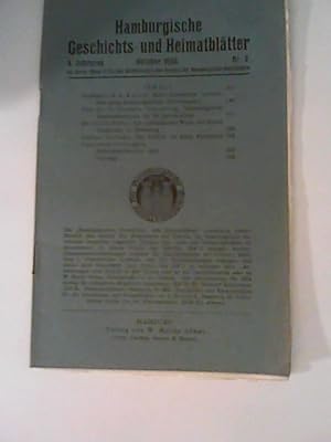 Hamburgische Geschichts- und Heimatblätter. 8. Jahrg., Oktober 1934, nr. 3