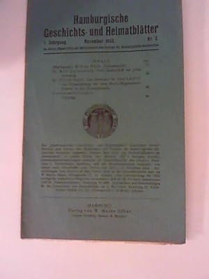 Hamburgische Geschichts- und Heimatblätter. 7. Jahrg. November 1932, Nr. 2