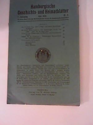 Hamburgische Geschichts- und Heimatblätter. 7. Jahrg. Juni 1933, Nr. 3