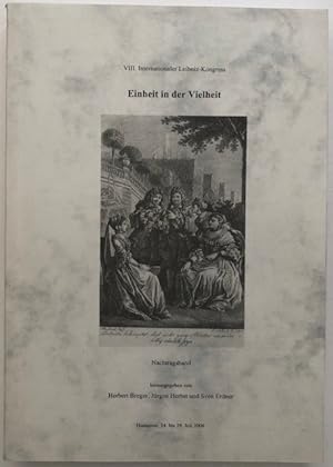 Imagen del vendedor de Einheit in der Vielfalt. Nachtragsband. a la venta por Antiquariat Lohmann