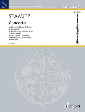 Bild des Verkufers fr Concerto for Clarinet and String Orchestra (2 Horns ad lib.)/fr Klarinette und Streichorchester (2 Hrner ad lib.) : Klarinette und Streichorchester; 2 Hrner ad libitum. Klavierauszug mit Solostimme., Noten, Edition Schott - Klarinetten-Bibliothek zum Verkauf von AHA-BUCH GmbH