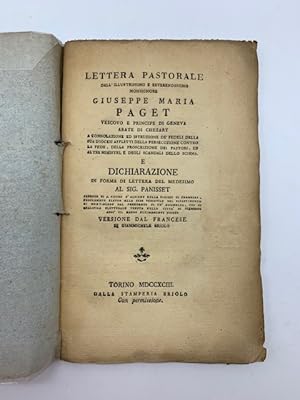 Lettera pastorale dell'illustrissimoÂ Giuseppe Maria Paget vescovo e principe di Geneva.