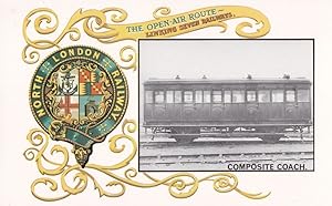 North London Railway Composite Coach Train Postcard