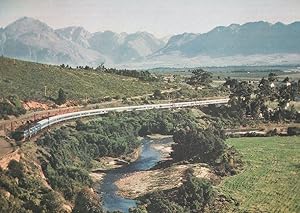 Bild des Verkufers fr New Blue Train in Hex River Valley Cape South Africa Postcard zum Verkauf von Postcard Finder