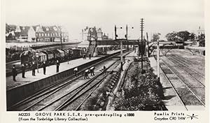 Steam at Portsmouth Southsea Railway Train Station Postcard