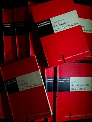 Imagen del vendedor de Problemi del Risorgimento: 1-2. ROTA, Ettore. Genesi storica dell'idea italiana (2 v.); 3. SCIACCA, Michele Federico. La filosofia nell'et del Risorgimento; 4. SANTANGELO, Paolo Ettore. Il giornalismo e la satira nel Risorgimento: opinione pubblica e correnti ideali; 5-6. GIGLIO, Vittorio. Il Risorgimento nelle sue fasi di guerra (2 v.); 7. MONTI, Antonio. La politica degli Stati italiani durante il Risorgimento; 8. SPELLANZON, Silvia. Maternit illustri; 9. BARBIERI, Federico - VISCONTI, Dante. Il problema del Mediterraneo nel Risorgimento; 10. VISCONTI, Dante. La concezione unitaria dell'Europa nel Risorgimento italiano: e nei suoi precedenti storici; 11. PIETRA, Angela. Storia del movimento cattolico-liberale: la prima generazione: 1815-1870; 12. MONTEROSSO, Raffaello. La musica nel Risorgimento; 13. NURRA, Pietro. Genova nel Risorgimento. a la venta por Studio Bibliografico Adige