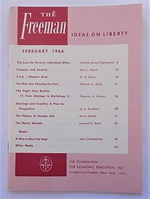 Bild des Verkufers fr The Freeman (February 1966): A Monthly Journal of Ideas on Liberty (Magazine) zum Verkauf von Bloomsbury Books