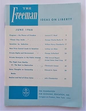 Bild des Verkufers fr The Freeman (June 1966): A Monthly Journal of Ideas on Liberty (Magazine) zum Verkauf von Bloomsbury Books