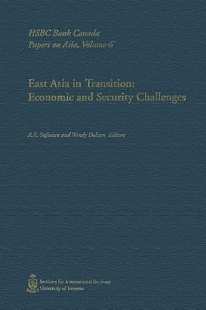 Immagine del venditore per East Asia in Transition : Economic and Security Challenges venduto da GreatBookPricesUK