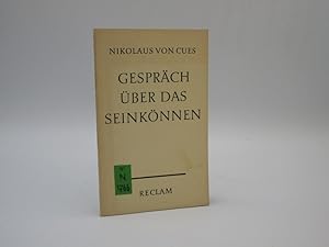 Imagen del vendedor de Gesprch iber das Seinknnen. (De possest, deutsch). Reclams Universal-Bibliothek Nr.8855 a la venta por Antiquariat Bookfarm