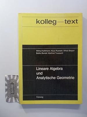 Bild des Verkufers fr Lineare Algebra und analytische Geometrie. zum Verkauf von Druckwaren Antiquariat