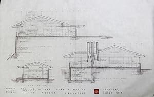 Imagen del vendedor de original architectural plans for his last Usonian House with a TASCHEN book a la venta por First and Fine