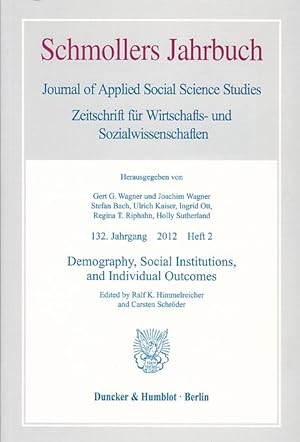 Seller image for Demography, social institutions, and individual outcomes. Journal of Contextual Economics   Schmollers Jahrbuch (JCE), Band 132, Heft 2 for sale by Fundus-Online GbR Borkert Schwarz Zerfa