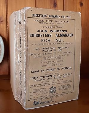 Immagine del venditore per JOHN WISDEN'S CRICKETERS' ALMANACK FOR 1921 venduto da M. & A. Simper Bookbinders & Booksellers