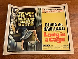 Imagen del vendedor de Lady in A Cage Half Sheet 1964 Olivia de Havilland, James Caan a la venta por AcornBooksNH