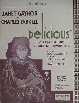 Seller image for Delicious Sheet Music 1931 Janet Gaynor and Charles Farrell for sale by AcornBooksNH