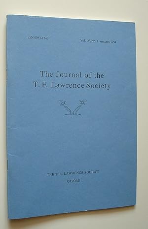 Imagen del vendedor de The Journal of the T. E. Lawrence Society Vol. IV, No 2, Spring 1995 a la venta por Pauline Harries Books