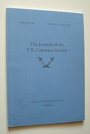 Imagen del vendedor de The Journalof the T. E. Lawrence Society Vol. IX, No.1, Autumn 1999 a la venta por Pauline Harries Books