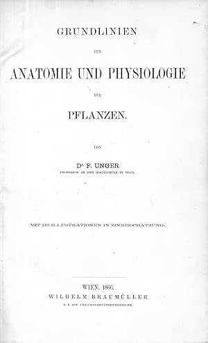 Grundlinien der Anatomie und Physiologie der Pflanzen.