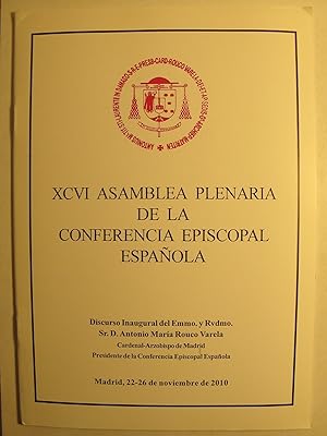 Imagen del vendedor de XCVI Asamblea Plenaria de la Conferencia Episcopal Espaola. Discurso inaugural a la venta por Librera Antonio Azorn