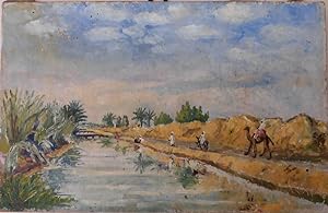 Orientalische Szenerie an einem Kanal