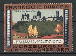 Bild des Verkufers fr Reklamemarke Wrzburger General-Anzeiger J. M. Richter, Homburg o. Wern. zum Verkauf von Bartko-Reher