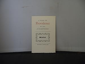 Schedule of A Visit to Providence (Rhode Island) by the Junketeers November 23 and 24 , 1957