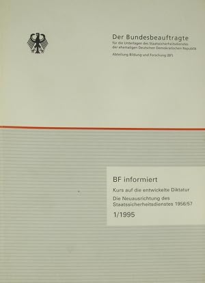 Bild des Verkufers fr Kurs auf die entwickelte Diktatur., Walter Ulbricht, die Entmachtung Ernst Wollwebers und die Neuausrichtung des Staatssicherheitsdienstes 1956/57. zum Verkauf von Versandantiquariat Hbald